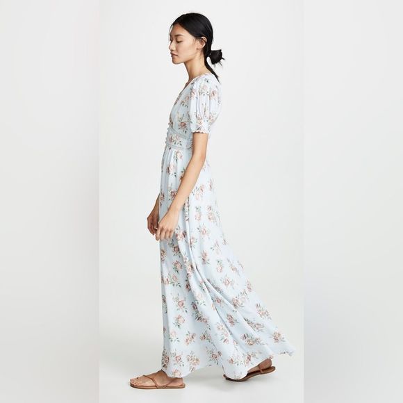 LOVESHACKFANCY Stacy Duster in Peri Floral Maxi Button Dress - Picture 3 of 13